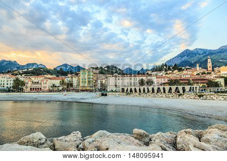 Seashore Promenade In Menton