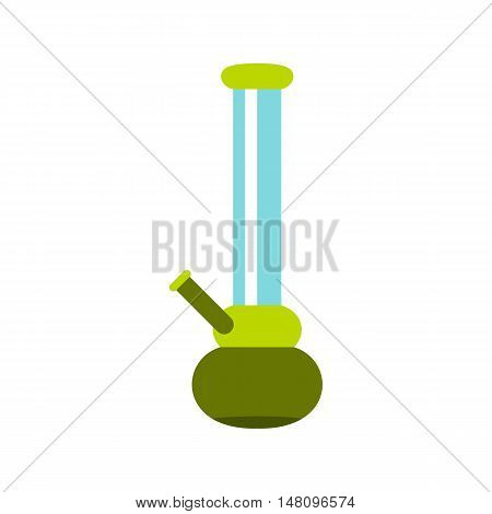 Bong for smoking icon in flat style on a white background vector illustration