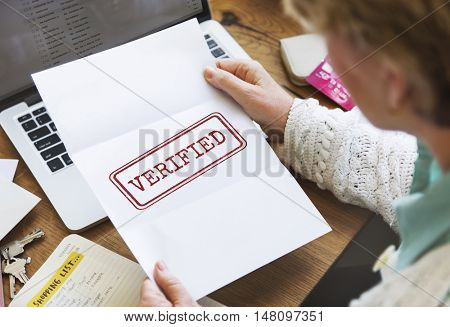 Verified Certified Affirm Authorised Approve Concept
