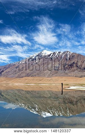 Thatsang Karu Lake In Ladakh, Jammu And Kashmir State, India