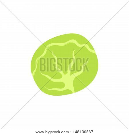 Cabbage icon in cartoon style isolated on white background vector illustration