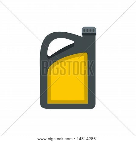 Plastic canister of gasoline icon in flat style isolated on white background. Storage of fuel symbol vector illustration