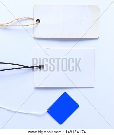 collection of various price tag or address labels