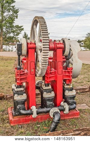 Steam operated water pumps were used to remove water from early and shallow mines