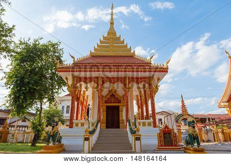 Church In Laos Detail Asia Background Art