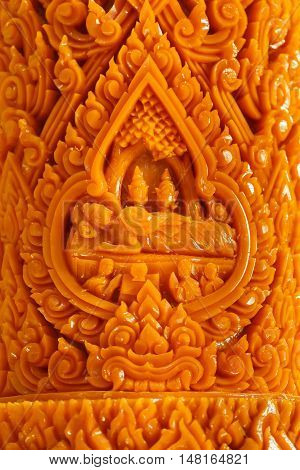 Carving Candle Closeup Detail Texture Background Art