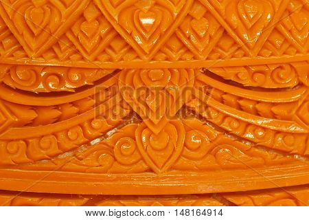 Carving Candle Closeup Detail Texture Background Art