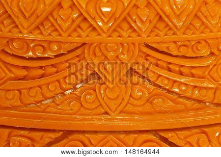 Carving Candle Closeup Detail Texture Thai Background