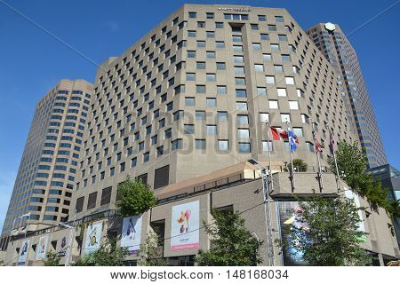 MONTREAL CANADA SEPT 15 2016 :Complexe Desjardins is a mixed-use office, hotel, and shopping mall complex located in Montreal, Quebec, Canada