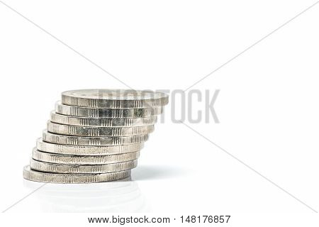 Coin Currency Thb White Background Detail Isolated
