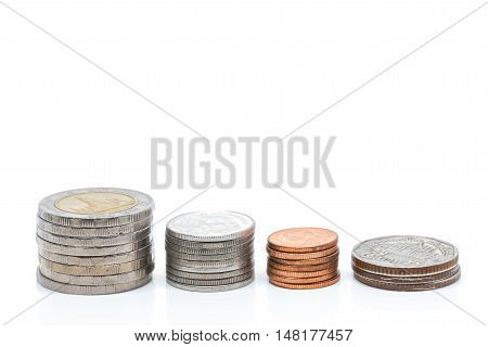 Coin Currency THB White background detail art