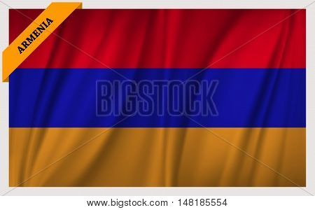 National flag of Armenia - waving edition