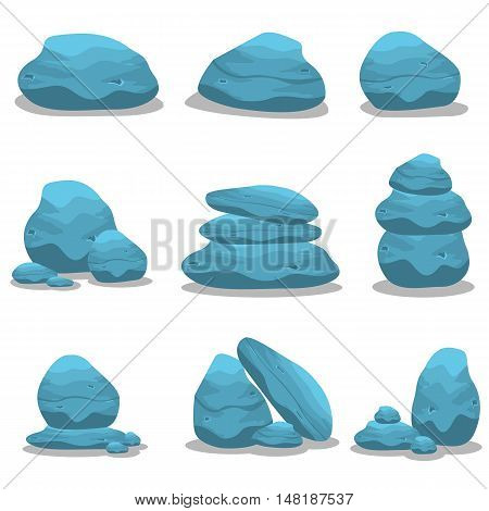 Rock collection stock of vector art illustration