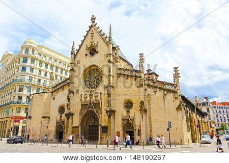 Lyon, France - June 16, 2016:The Saint-Bonaventure church at Lyon France