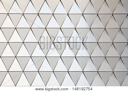 Abstract 3d illustration architectural illustration of white triagles