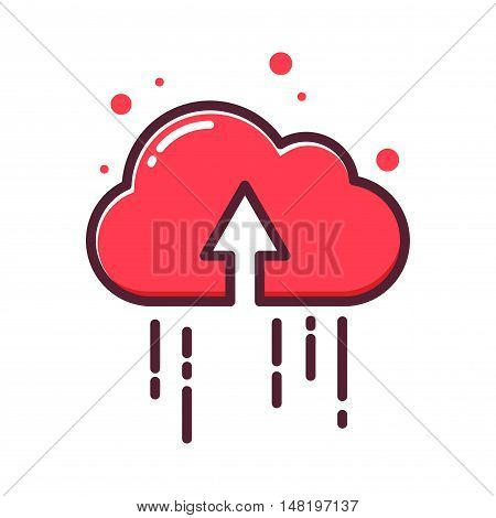 Vector stock of simple modern cloud computing flat icon
