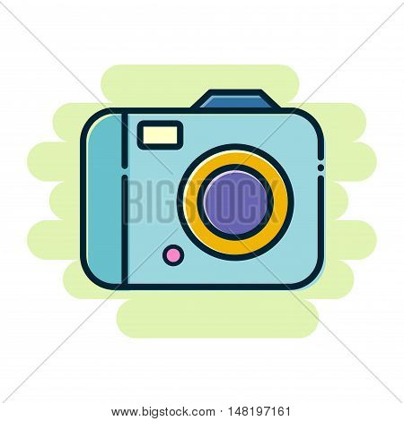 Vector stock of simple colorful digital camera flat icon