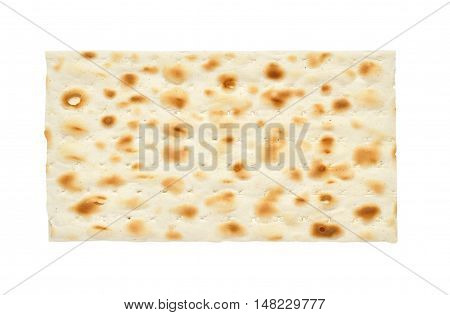 One matzoth isolated on the white background