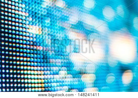 Bright colored LED video wall with high saturated pattern - close up background with shallow depth of field