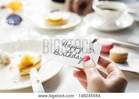 HBD Happy Birthday Celebration Congratulation Party Concept