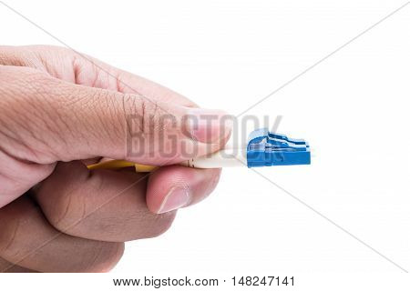 Hand Hold Plug Fiber Optic Cables Single Mode Lc
