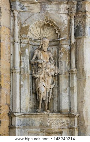 Statue Of Saint John The Baptist, Coimbra, Portugal