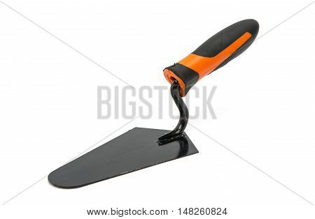 Trowel metal equipment isolated on white background