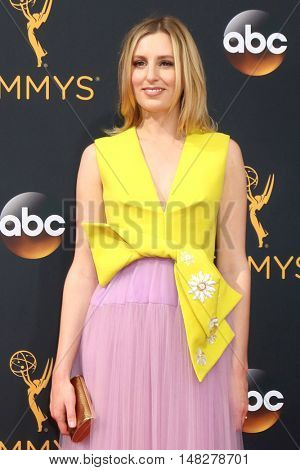 LOS ANGELES - SEP 18:  Laura Carmichael at the 2016 Primetime Emmy Awards - Arrivals at the Microsoft Theater on September 18, 2016 in Los Angeles, CA