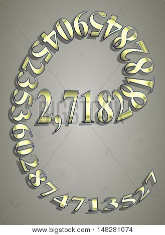 The letter e is the base of the natural logarithm is depicted from the figures of which it is composed