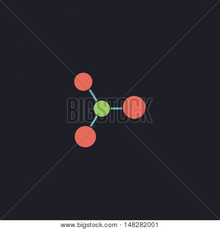 Molecule Color vector icon on dark background