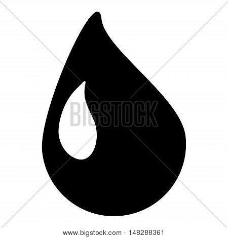 Silhouette Drop Vector Symbol Icon Design.