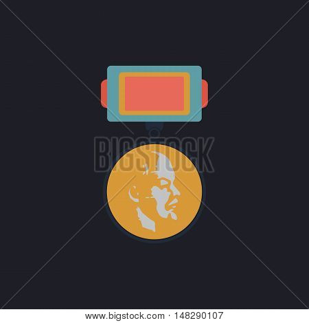 USSR Order Color vector icon on dark background