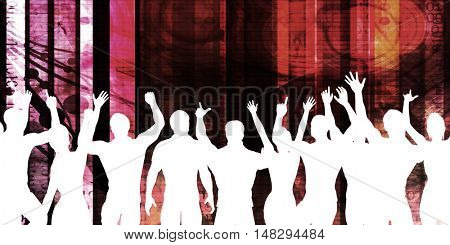 Disco Electronic Music Techno Party Background Art
