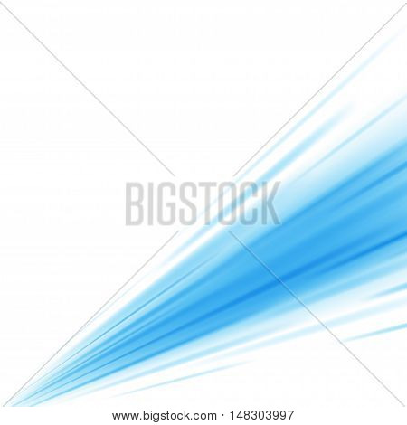 Smooth Light Blue Waves Lines Vector Abstract Background.