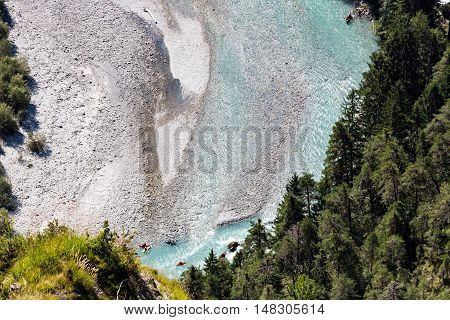 View Of The Rhine Canyon In The Valley Of Trin