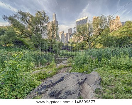 Gapstow Bridge is one of the icons of Central Park Manhattan in New York City