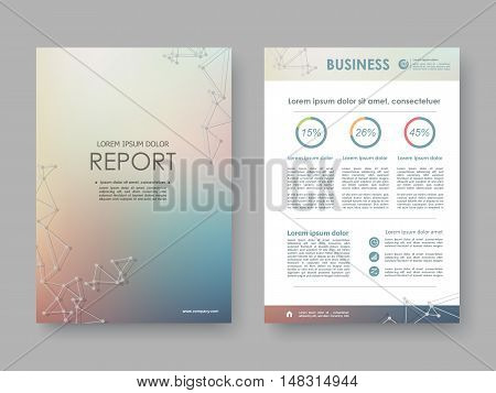 Cover design annual report,vector template brochures, flyers, presentations, leaflet, magazine a4 size. Gradient abstract background