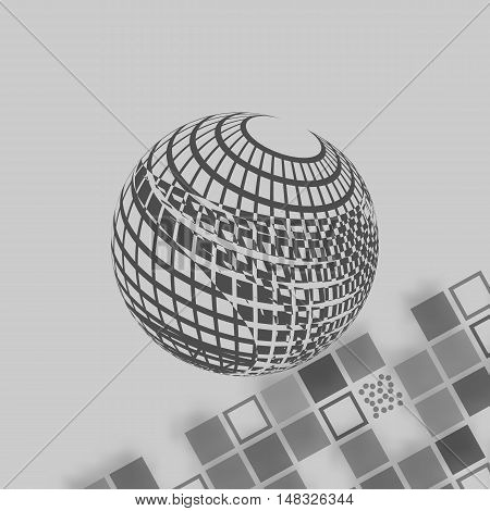 Wire-frame Design Element. Sphere