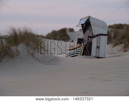 the beach of Borkum in the North sea