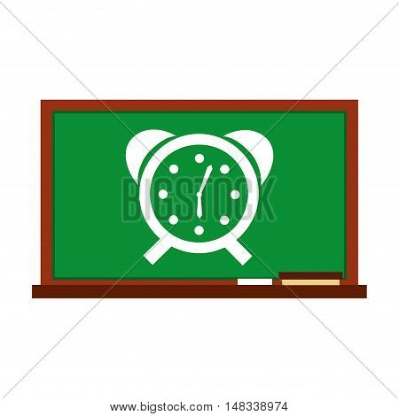 greenboard with school icon vector illustration design
