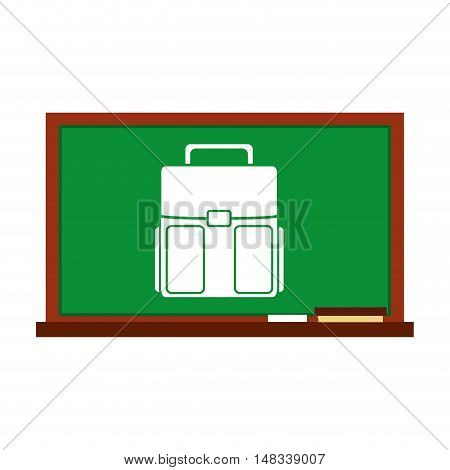 greenboard with school icon vector illustration design