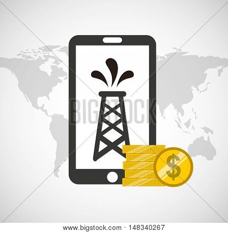 oil prices online industry vector illustration design
