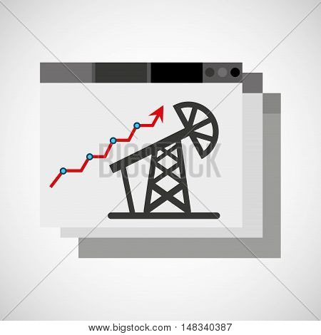 oil prices online industry vector illustration design