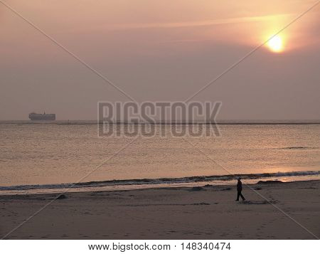 the Island of Borkum in the North sea