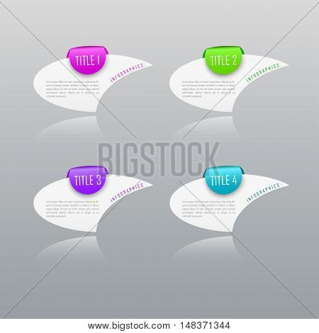Infographic business concept with 4 options, parts, steps. Infographic design template and marketing icons