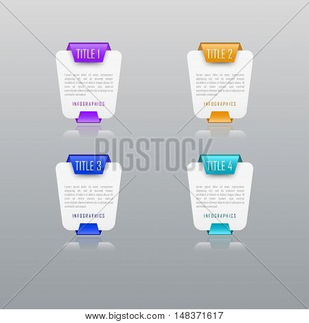 Infographic business concept with 4 options, parts, steps. Infographic design template and marketing icons