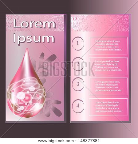Hiqh quality original template for beauty and Spa booklet. Collagen