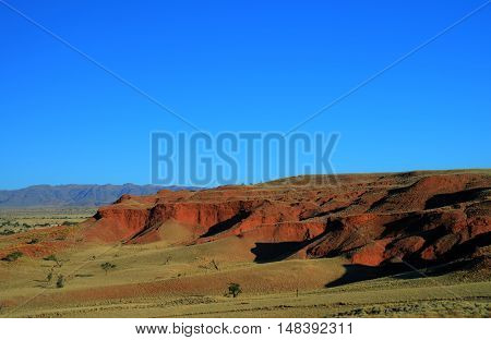 Petrified dunes at the sunset in Namib desert