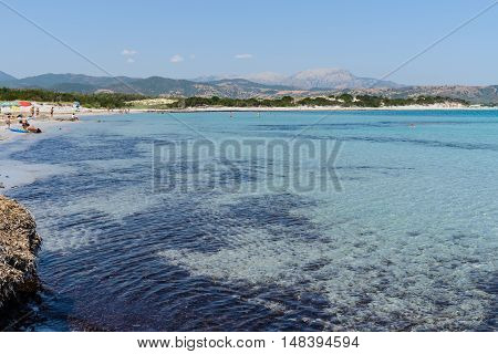 beautiful sea in orosei gulf in sardinia italy