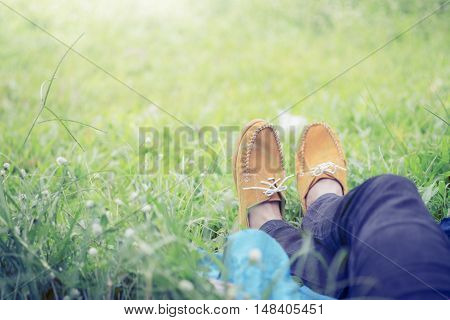 Relaxation And Outdoor Idea Concept.